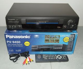 Panasonic " Omnivision " Vcr Vhs Player Pv - 9661 /,  Remote,  Cables