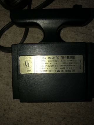 Robins Universal 24017 Cassette Reel - to - Reel Magnetic Tape Eraser Degausser 3