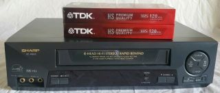 Sharp Model VC - H993U VCR S - VHS HI - FI 4 Head Rapid Rewind & remote 2