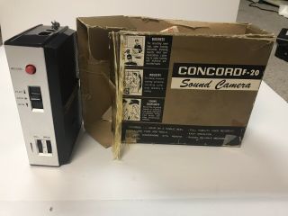 Concord Sound Camera F - 20 Reel To Reel Tape Recorder