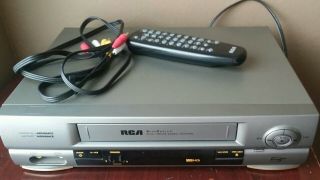 Rca Vr552 Vcr 4 - Head Video Cassette Recorder Vhs Player W/remote& Cables