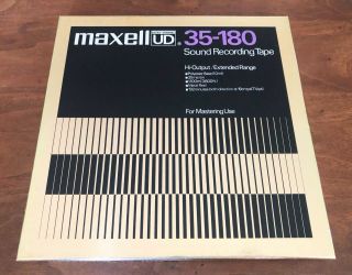 Maxell 35 - 180 Metal Reel Tape 10.  5 X 1/4 Vintage Audio Recording Tape / Jazz