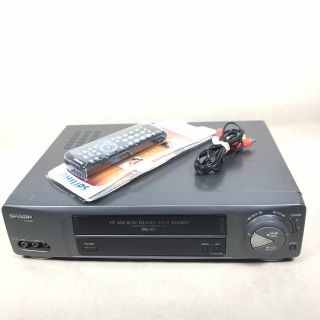 Sharp 4 Head Hifi Stereo Vcr Vhs Player Vc - H954u With Remote Fully