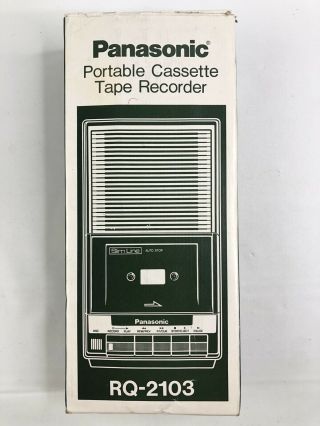 Vintage Panasonic Rq - 2103 Slimline Portable Cassette Player Recorder