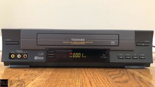 Toshiba W - 528 Video Cassette Recorder Hi - Fi Vcr Vhs Player 4 - Head Euc