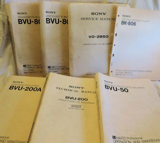 BOX O MANUALS 17 Sony Videocassette Recorders 2