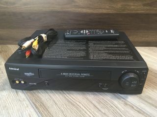 Admiral Jsj - 20924 4 Head Hifi Vcr Vhs Recorder With Remote Tested/works