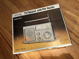 Vintage Lenox Pr - 36 Tv Sound Am/fm Radio Old Stock In The Box Sony Panasonic
