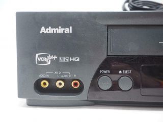 ADMIRAL JSJ 20449 VHS VCR Player Recorder No Remote 2
