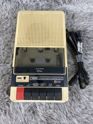 Radio Shack Tandy Ccr - 81 Trs - 80 Computer Cassette Tape Recorder 26 - 1208a W/cord