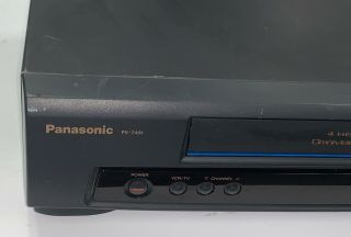 Panasonic PV - 7401 4 Head Omnivision VCR VHS Player w RCA Cables No Remote 3