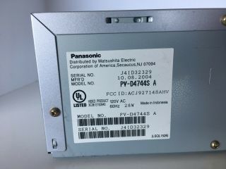 Panasonic PV - D4744S DVD Player VHS VCR Combo Player - No Remote 3