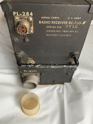 Vintage US Army Signal Corps Western Electric Radio Receiver BC - 733 - F,  1955 2