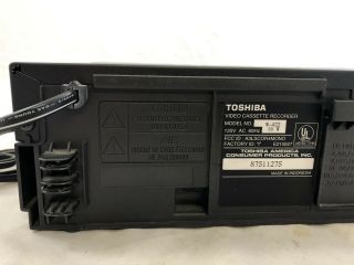 Toshiba W - 422 VCR 4 Head HiFi VHS Video Cassette Recorder Player 3