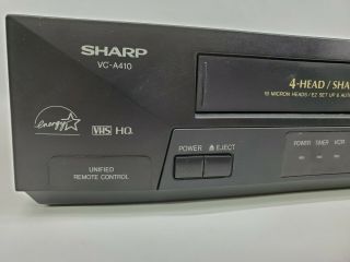 Sharp VC - A410U 4 Head Hi - Fi Stereo VHS VCR - 2