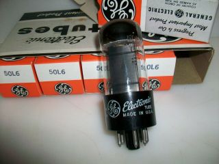 NOS SLEEVE OF 5 GE 50L6 TUBES 2