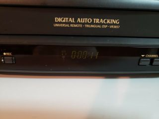 SAMSUNG VR3657 VHS PLAYER TRILINGUAL OSP DIGITAL AUTO TRACKING NO REMOTE 3