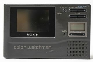 Sony Color Watchman Fdl - 3500 Lcd Tv Color Am / Fm Stereo Tuner