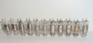 11 Rca 6fq7 6cg7 " Clear Top " Amplifier Tubes.  Tv - 7 Test Strong.