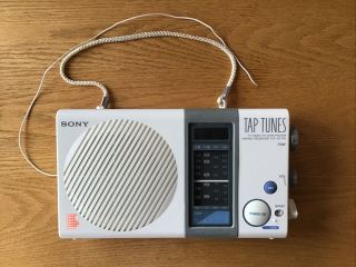 Sony Tap Tunes Icf - S77w Vintage Shower Radio Waterproof 1980s Retro White