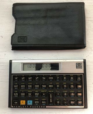 Vintage Hewlett - Packard Hp 11c Scientific Calculator W Sleeve - Screen