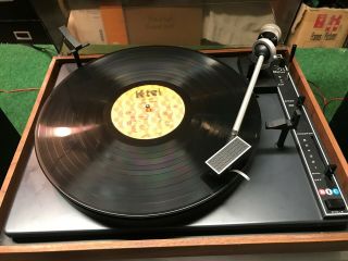 Vtg Bic 940 Belt Drive Turntable & Cover W/audio Technica Cartridge And Needle