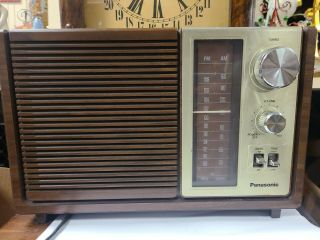Vintage Panasonic Am/fm Wood Cabinet Radio Model Re - 6280