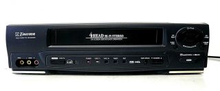 Emerson Ewv401b Hi - Fi Stereo 4 Head Vhs Vcr Player/recorder.  -