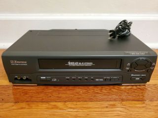 Emerson Ewv601 Hi - Fi Stereo 19 Micron 4 Head Vhs Vcr Player/recorder -