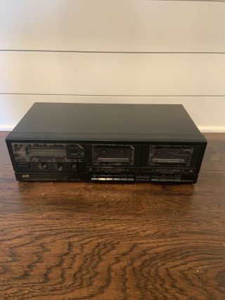 Jvc Td - W106 Dual Cassette Deck Plays Tape But No Ff Or Rw Read & See Pic
