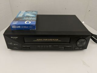 Sharp Vc - A410u Vhs Vcr Video Cassette Recorder Player 4 Head Hq -