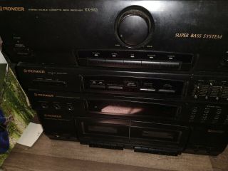 Pioneer Stereo Double Cassette Deck Receiver Model Rx - 570