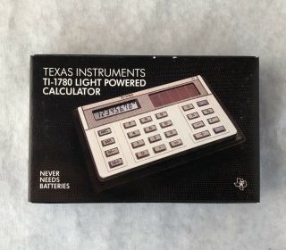Vintage Texas Instruments Ti - 1780 Light Powered Calculator