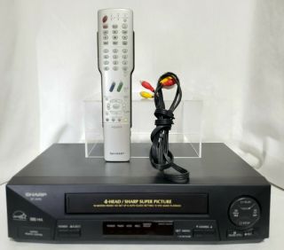 Sharp " Picture " Vc - A410u Vcr Vhs Recorder Player/4 Head,  W/remote & Cord