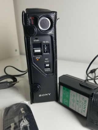 Vintage Sony Tc - 56 Cassette - Corder Recorder Portable With Case