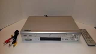 Zenith Vcs442 4 Head Hd Hi - Fi Stereo Vhs Player Recorder With Remote Control