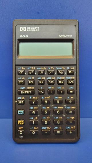 Vintage 1987 Hewlett Packard Hp - 20s Vintage Scientific Calculator -