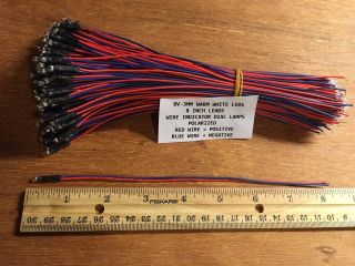 (25) 8v - 3mm Led Wire Dial/sx - 737 636 939 424 727 7730 434 525 828 838 626/pioneer