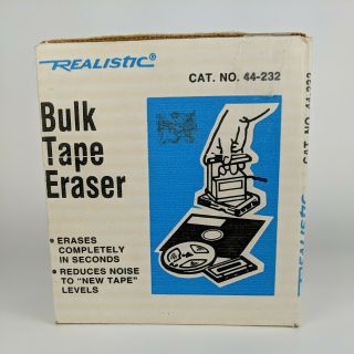 Radio Shack Realistic Bulk Tape Eraser 44 - 232 Box & Instructions