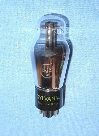 1 Sylvania 6j5 - G Vacuum Tube - Rare 1940 