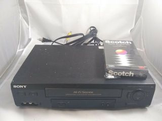 Sony Slv - N51 Vcr Vhs Player With Cord & Tape No Remote