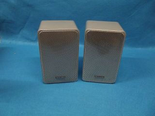 2 ALUMINUM Realistic Minimus 7 Speakers/ Silver Radio Shack Vintage sound great. 2