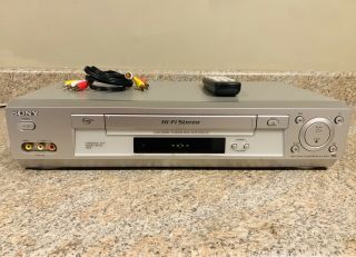 Sony Slv - N700 Vhs Vcr With Universal Remote And Rca Cables