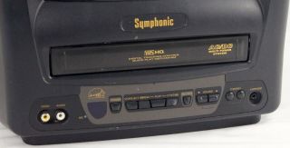 Symphonic VHS VCR CRT TV Color Television Combo 9” Screen Portable AC DC SC309D 2