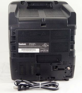 Symphonic VHS VCR CRT TV Color Television Combo 9” Screen Portable AC DC SC309D 3