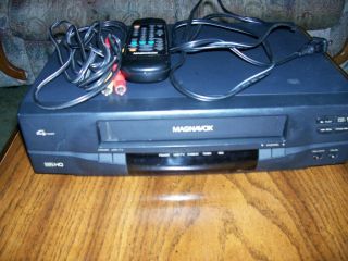 Magnavox Vru242at22 Vcr Vhs Player Recorder W/ Remote & Rca Cables.