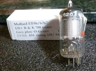 Mullard Ef86/6267 Preamp Tube Strong 120,  (see Codes On Box) 2of 2