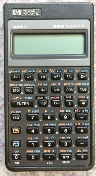 Vintage Hp 32s Ii Rpn Scientific Calculator Hewlett - Packard 1987 Singapore