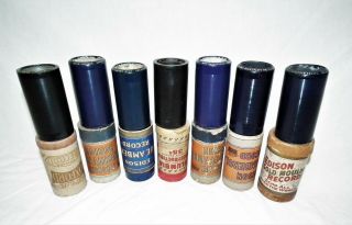 7 Rare Edison Columbia Cylinder Phonograph Gramophone Records Bill Bailey