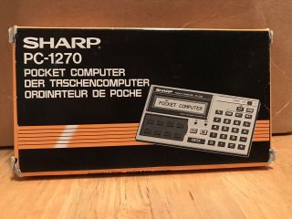 Vintage Sharp Pc - 1270 Pocket Computer Electronic Calculator